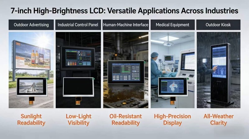 Popular Applications for 7-Inch High Brightness LCD Displays